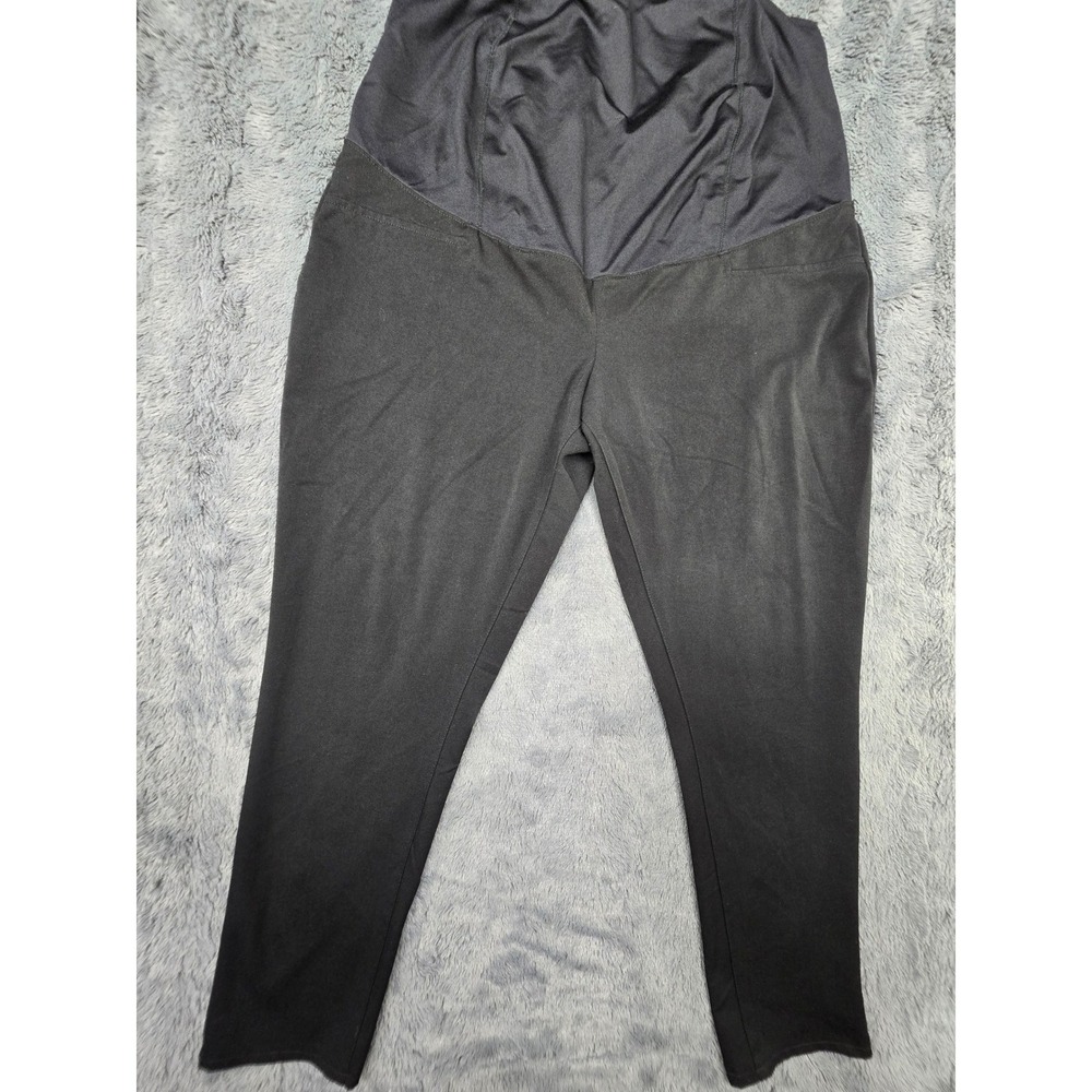 Isabel Maternity Ingrid & Isabel Black Skinny Full Belly Panel Pants Womens 14